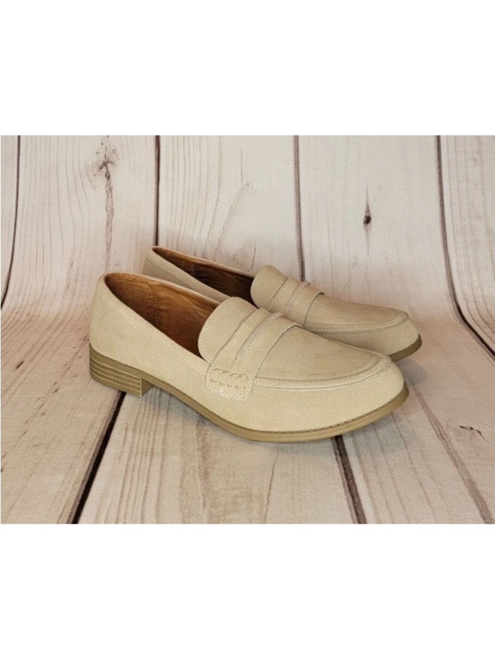 Universal Thread Aanmae Taupe Suede Loafers Women's Size 9.5 M